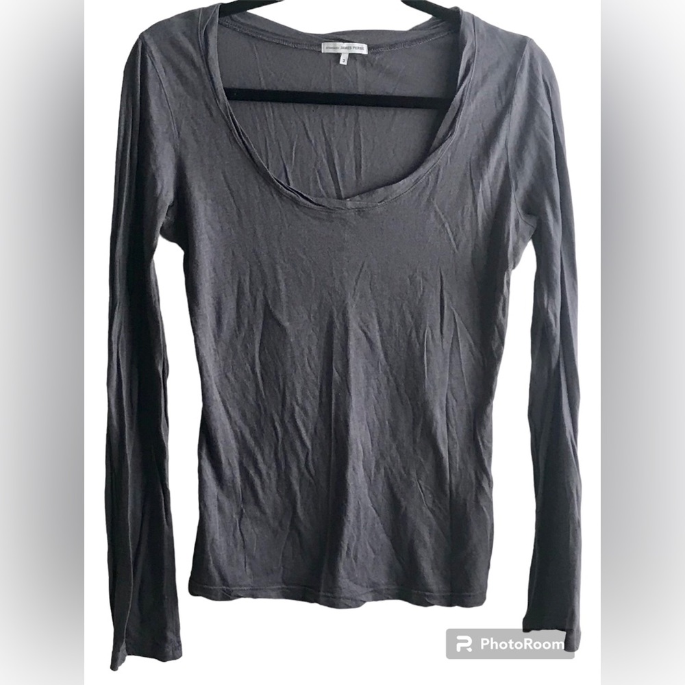 JAMES PERSE LONG SLEEVE COWL NECK TOP